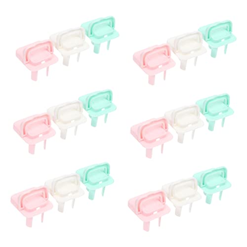 Homoyoyo 18 Piezas Protector de enchufe auto cambiar protectores de bordes de espuma tapón fuerza protector enchufes bebe impermeabilizante jack cubre enchufes de descarga eléctrica AbS