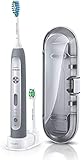Integrierter Drucksensor Philips Philips HX9112/12 Sonicare HX9112 Elektrische Zahnbürste - FlexCare Platinum Grau/Weiß