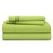 California King Bed Sheets - Lime Green Luxury Sheet Set - Deep Pocket - Super Soft Hotel Bedding - Cool & Wrinkle Free - 1 Fitted, 1 Flat, 2 Pillow Cases - Light Green Cal King Sheets - 4 Piece