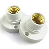 Portalampada di ricambio E14 portalampada da 2 pezzi in plastica Lampada bianca...