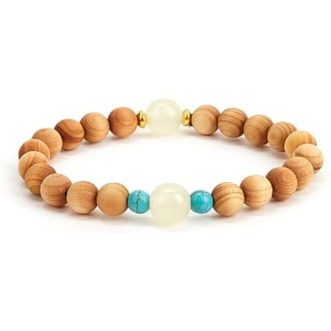 Prometis Fashion Bracelet - Noctilucent Gemstone Beads and Rosewood beads - Enhance Your Luck and Feng Shui - Energy and Healing Bracelet for Protection, Wealth, and Prosperity Cover