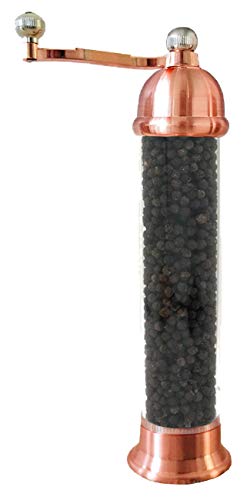 A-ONE Greek Rose Gold Pepper Salt Grinder- Greece Pepper Salt Mills Stainless Steel with Acrylic-Rose Gold