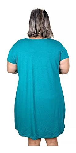 Vestido Feminino Plus Size Midi Manga Curta Moda Evangélica