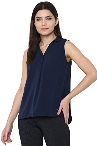 Image of Allen Solly Women's 100% Polyester Regular Fit Blouse