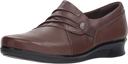Clarks Clarks Women's Hope Roxanne Loafer, Brown Leather, 4.5 UK Narrow