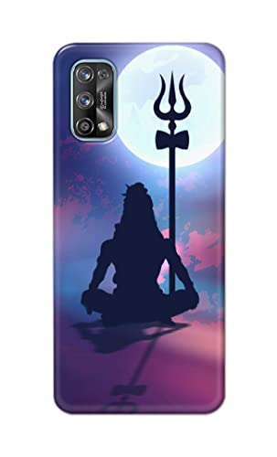 Image of Printed Hard Back Cover Case for Realme 7 Pro Back Cover (Lord Shiva) -1302