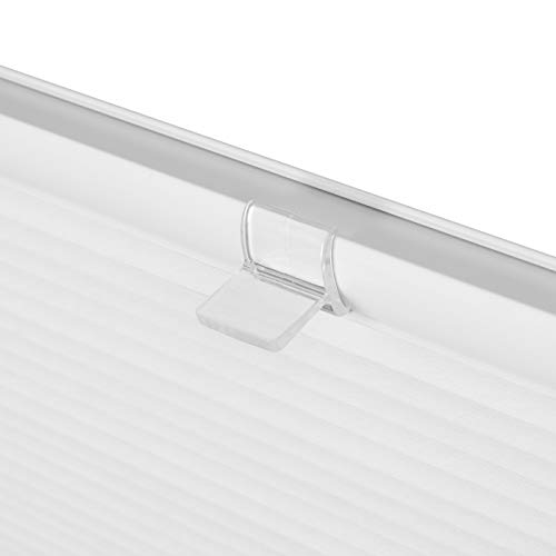 Ventanara® Dachfenster Waben Plissee ohne Bohren passend für Velux Fenster Plisseerollo Faltrollo verspannt Klebemontage (SK06, Weiß Verdunkelnd)