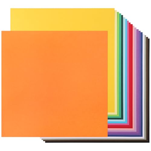 12"x12" Colored Cardstock - 20 Sheets Card Paper 20 Colors 180gsm 65lb 30.5×30.5cm for Card Making, School Projects, Art & Craft Supplies UAP10MX20