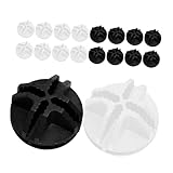 WEKAMOS 30 pièces Connecteurs Plastique DIY pour Grillage Cage Hamster Noir et Blanc Fixation Facile sans Perçage pour Petits Animaux Étagères et Armoires de Rangement