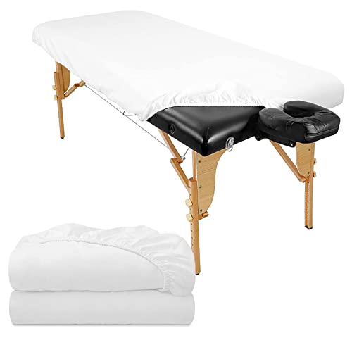 2 Stück Spannbezug für Massageliegen, Tvvcalk Waschfaserlaken Wasserabweisend Ölresistente PU-Bezug für Massageliege, Hyperelastisch, Massageliege Bezug für Kosmetik-Tische und Therapie-Bänke