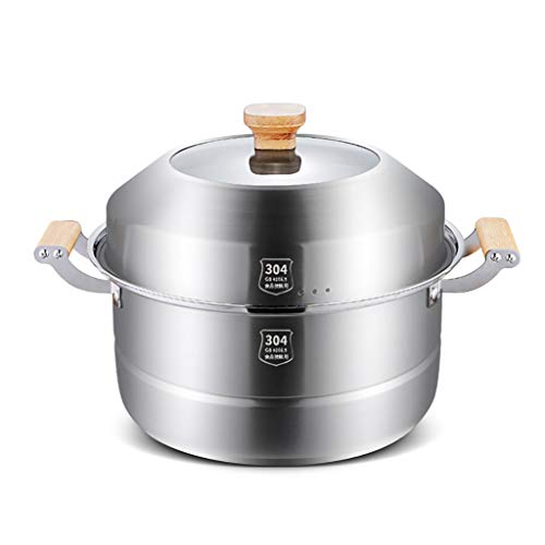 Cuiseur vapeur 36 cm inox 304 pour cuire deux plats sans mélanger - 2