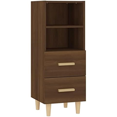 vidaXL Brown Oak Sideboard with Storage Cover