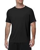 Runhit Mens Swim Shirt Short Sleeve UPF 50+ Sun Protection T-Shirt UV SPF Athletic Rash Guard for Fishing Beach Outdoor Sports Quick Dry Black XL