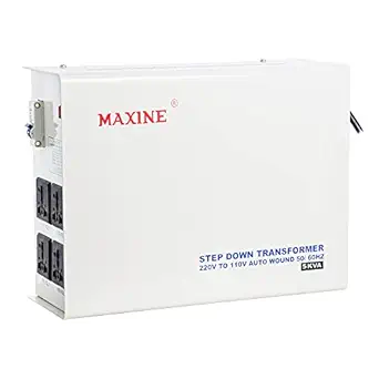 MAXINE Auto Wound Voltage Converter 220 V to 110 V Step Down Toroidial Transformer (5 Kva/5000 W, White)