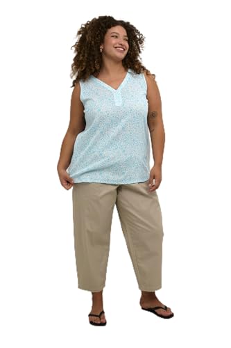 KAFFE CURVE Top KCami 44, Blue Atoll Petit Fleur