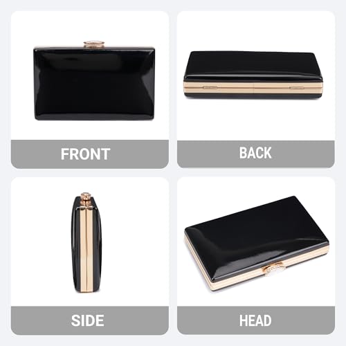Image of Patent Leather Clutch Purses for Women Glossy Evening Bag