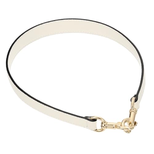 uxcell 25.59 Inch PU Leather Short Bag Strap with Clasp, Purse Handles Handbags Replacement Straps for Clutch Bag Underarm Bags, Beige, Gold Buckle