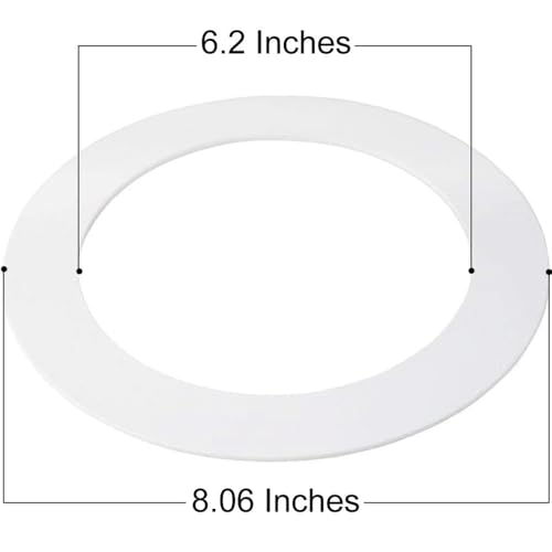 lightlabs goof ring gloss 6 pack 80634 diameter for 634 can includes tape to fix drywall damage for flush mount recessed down lights recessed light trim ring glossy white