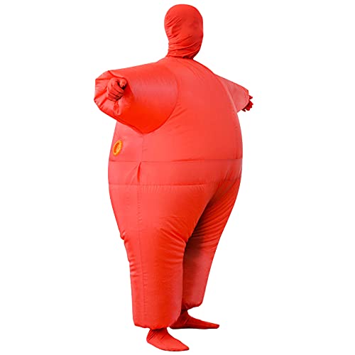 IHGYT Inflatable Masquerade Costume Full body suit Air Blow up Costumes Fancy Dress Ball Party Christmas Carry Funny Cosplay Halloween Carnival Jumpsuit Suit Outfit (red)