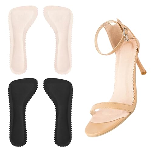 Image of SooGree Adhesive High Heel Insoles Women 3 /4 Cushioning Inserts, Anti-Slip Invisible Slim Inserts Liners Ball of Foot & Arch Support Insoles Sponge Leather Relieve Pain