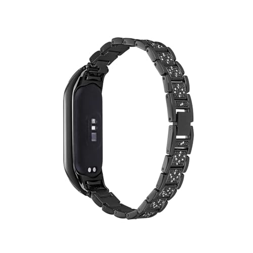 [LOKLNEYK] ���f�B�[�X���^�����X�g�o���h�ɓK������Xiaomi Miband 7/5/6/4(Black,For Mi band 4)