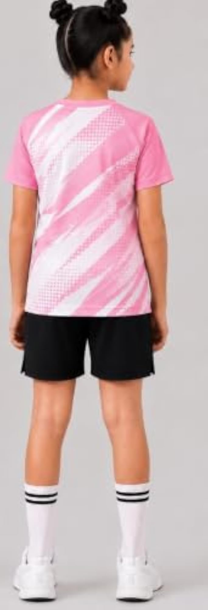 Performance Sports T-Shirt & Shorts Set, Pink & Graphic Print