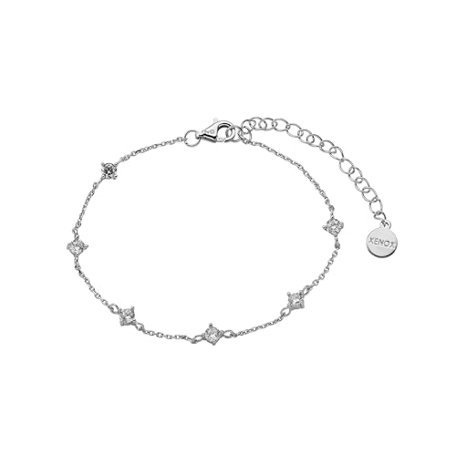 XENOX® | Krappe Armband - Damen Armband aus 925/- Sterlingsilber mit Zirkonia-Steinen | XS2037