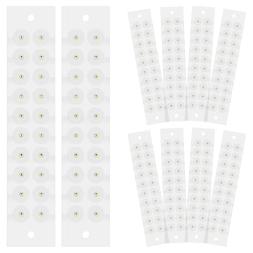 200Pcs(10 Sheets) Ear Seeds,Gold Bead Ear Seeds Acupressure,Disposable Ear Seeding Health Care Sticker for Relaxing