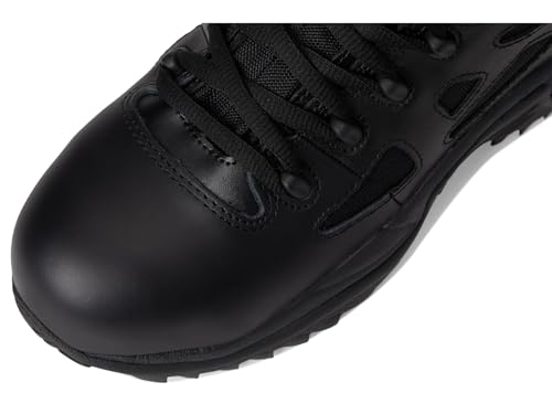 Reebok Mens Rapid Response Rb Safety Toe 8" Stealth With Side Zipper Industrial & Construction Boot, Black, 4.5 US2