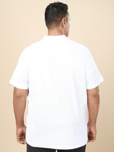 Image of TECHNOSPORT Men's Solid Slim Fit Polo Collar T-Shirt MATPIQ Half Sleeve Button Polyester for Gym Golf Casual Anti Odour UPF50+