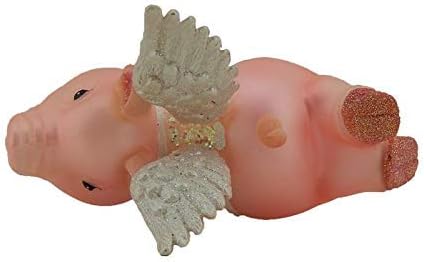 Noble Gems Flying Pig Glass Christmas Ornament NB1456 - Image 2