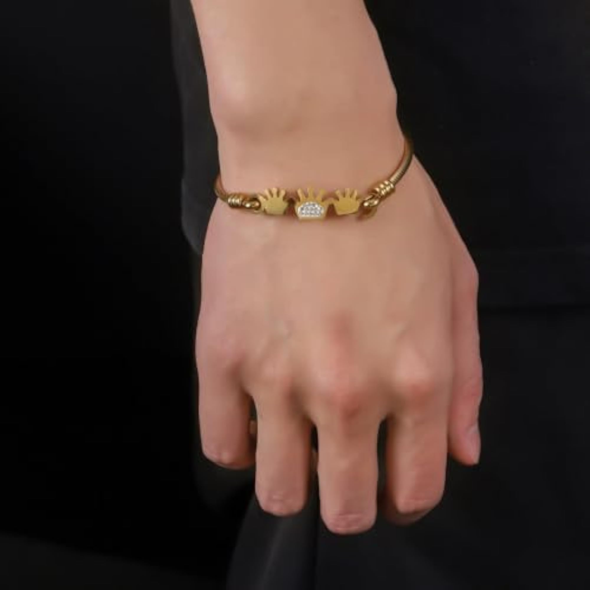 Men's Kingmaker Crown Cuff Bracelet, Stylish Hand Band