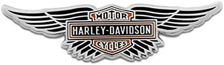 Harley-Davidson 4.4 cm 8008895 Winged Bar & Shield Logo Pin Shiny Silver 4 cm
