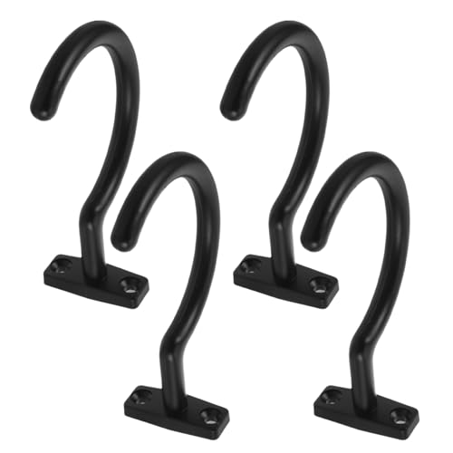 STOBAZA - STOBAZA Lot de 4 Crochets Métalliques Noirs pour Queues de Billard – Support Latéral Robuste pour Table de Billard – Râtelier Pratique pour Organiser Accessoires de Snooker et Rangement