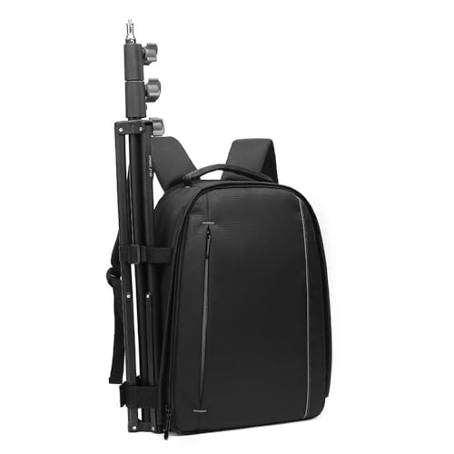 Mochila para cámara SLR/DSLR impermeable grande gris miniatura 4
