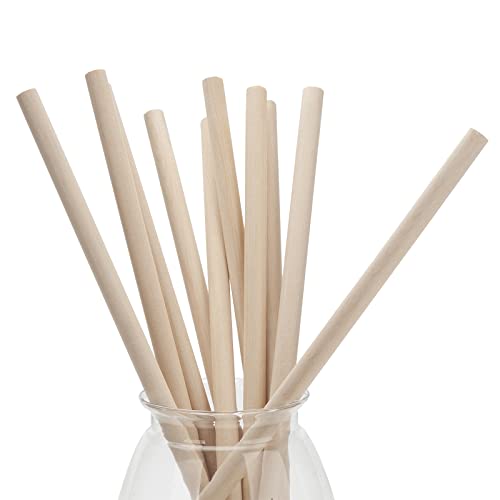 Wooden Dowels for Crafts 9.5 x 380mm, 20 PCS Round Sticks for Crafting, Unfinished Hard Wood Rods for Tiered Cake Support, Macrame, Wedding Ribbon Wands