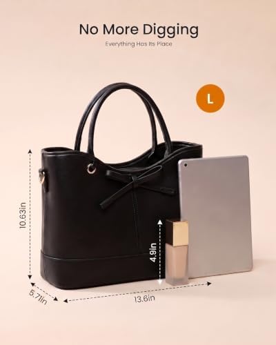 LOVEVOOK 여성용 지갑, 가죽 토트 사첼 숄더백 — 사진 6