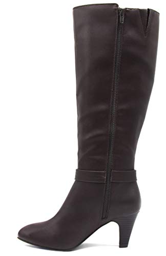 LONDON FOG Womens Event Heeled Dress Boot Brown 9