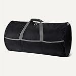 Amazon Essentials 32.4" Extra Large Foldable Nylon Duffel Bag for Travel/Storage with Zippered Pockets, 9254 Cubic Inch (150L), 50-LBS Capacity, Black (Previously Amazon Basics) - Image 5