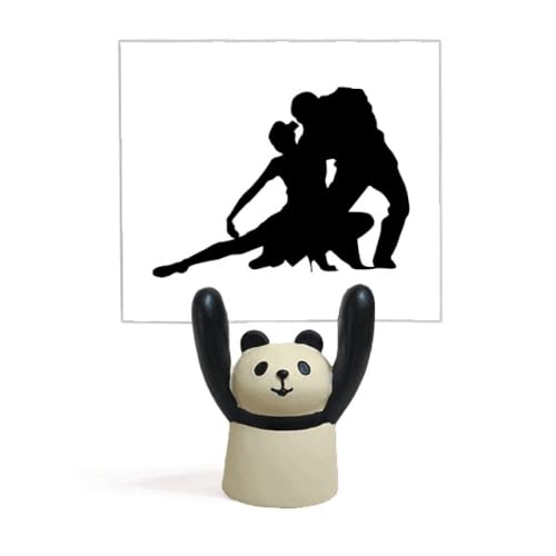 Support de mémo duo de danseuses et panda porte-photo de table