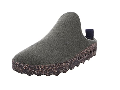 ASPORTUGUESAS Come P018061000 Herren Hausschuhe Slipper Clogs Naturwollfilz Nachhaltig schwarz, Größe:41, Farbe:Schwarz