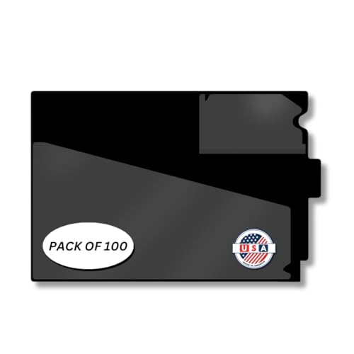 Center tab vinyl out guides with pockets, letter size