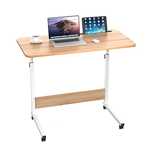 EXSELTMAN Mesa Auxiliar con Ruedas, 80x40 cm Mesa para Ordenador...