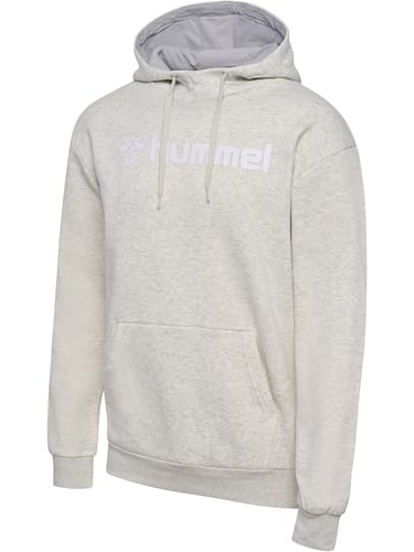 hummel Herren Hmlmover Cotton Hoodie Sweatshirt, Egret Melange, S EU