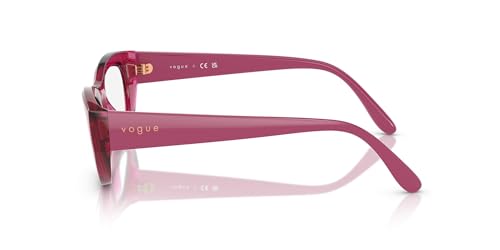 VO5615 Prescription Eyewear Frames, Transparent Fuchsia/Demo Lens, 51 mm by Vogue Eyewear - Used condition - Image 3
