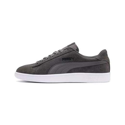 PUMA Unisex Smash v2' Sneaker, Castlerock Black White, 44 EU