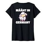 Mujer Backprint Cortacéspedes en Alemania Cortacésped Garden Camiseta Cuello V