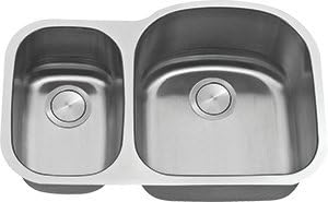 C-Tech-I LI-100-M-D 31.5 in. Stainless Steel 30-70 Double Bowl Sink