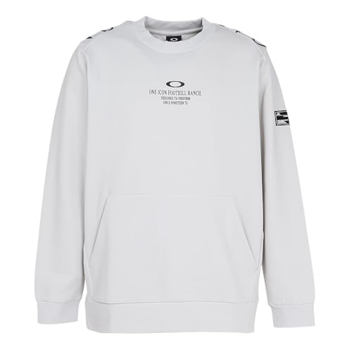 オークリー（OAKLEY） ゴルフウェア 吸汗速乾 長袖 クルーネック スウェット STALWART LT FOA408423-29B（ライトグレー/Ｌ/Men's）