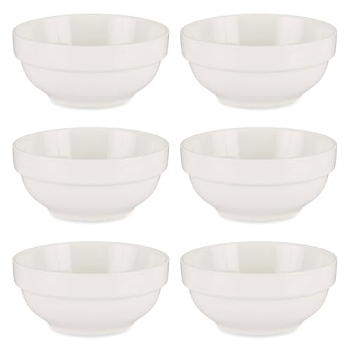 Set 6 cuencos porcelana blanca aperitivo colección VESSIA